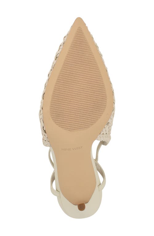 Nine West Fessla Ankle Wrap Pointed Toe Pump In Ivory