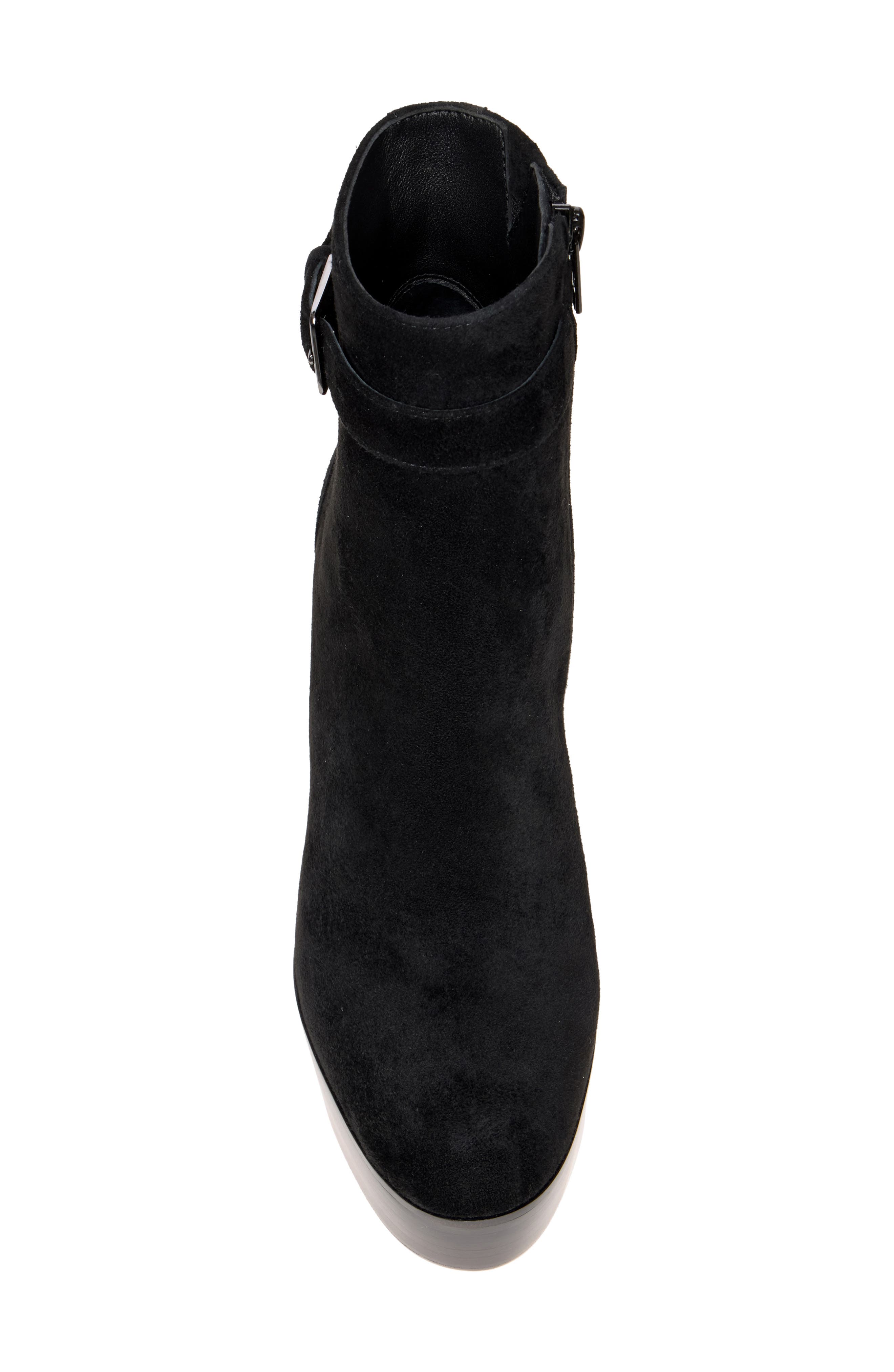 Maris Leather Platform Bootie, Alternate, color, BLACK