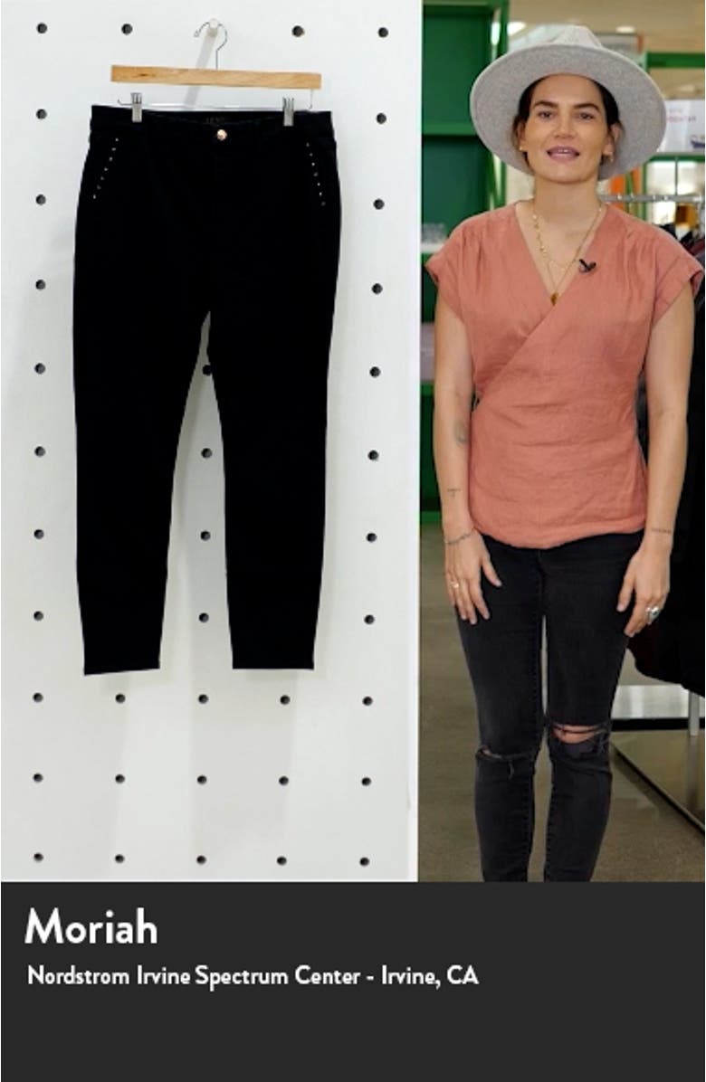 Stud Pocket Ankle Skinny Jeans, sales video thumbnail