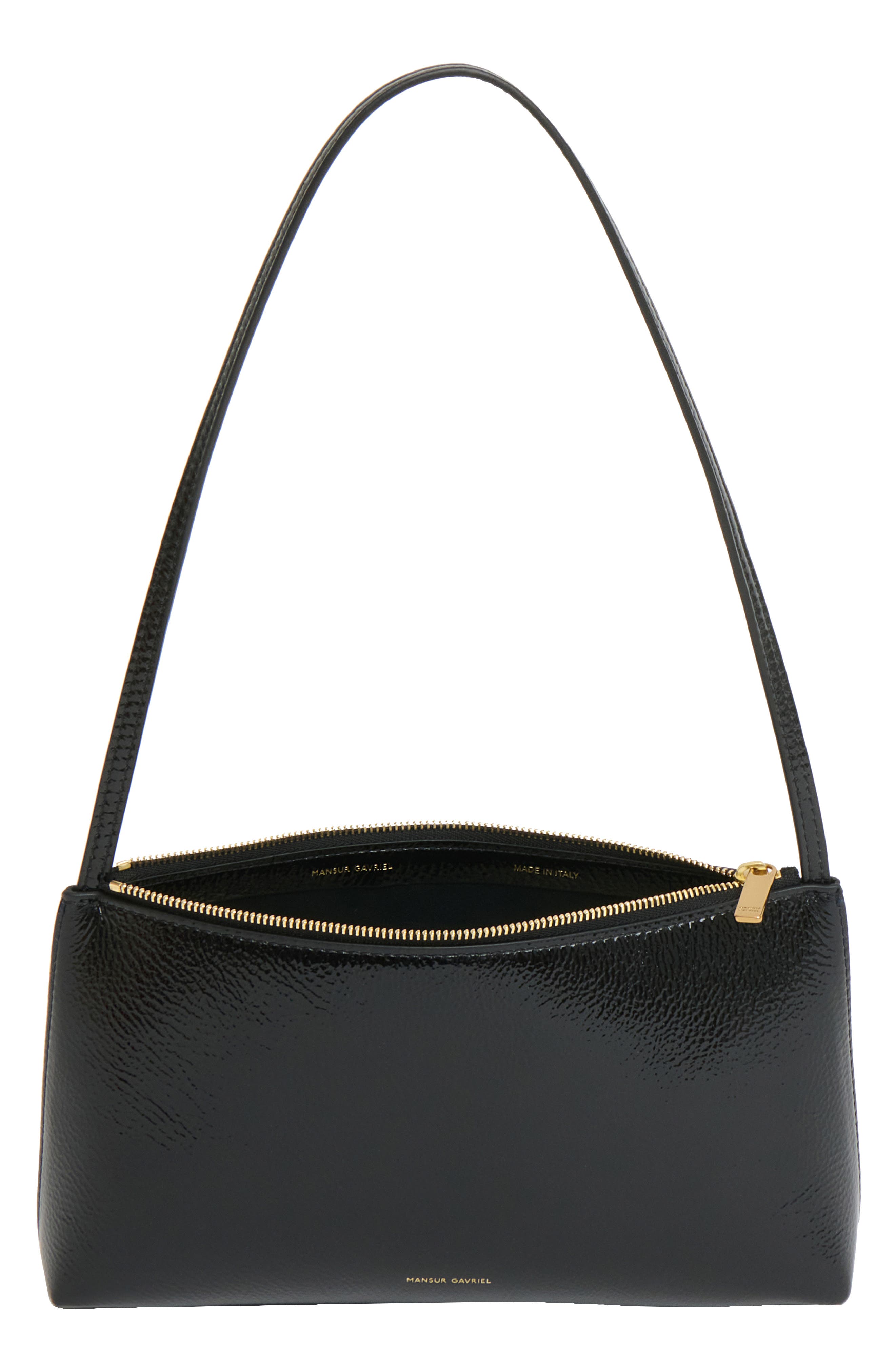 Mansur Gavriel Gaia Shoulder Bag, Alternate, color, Black