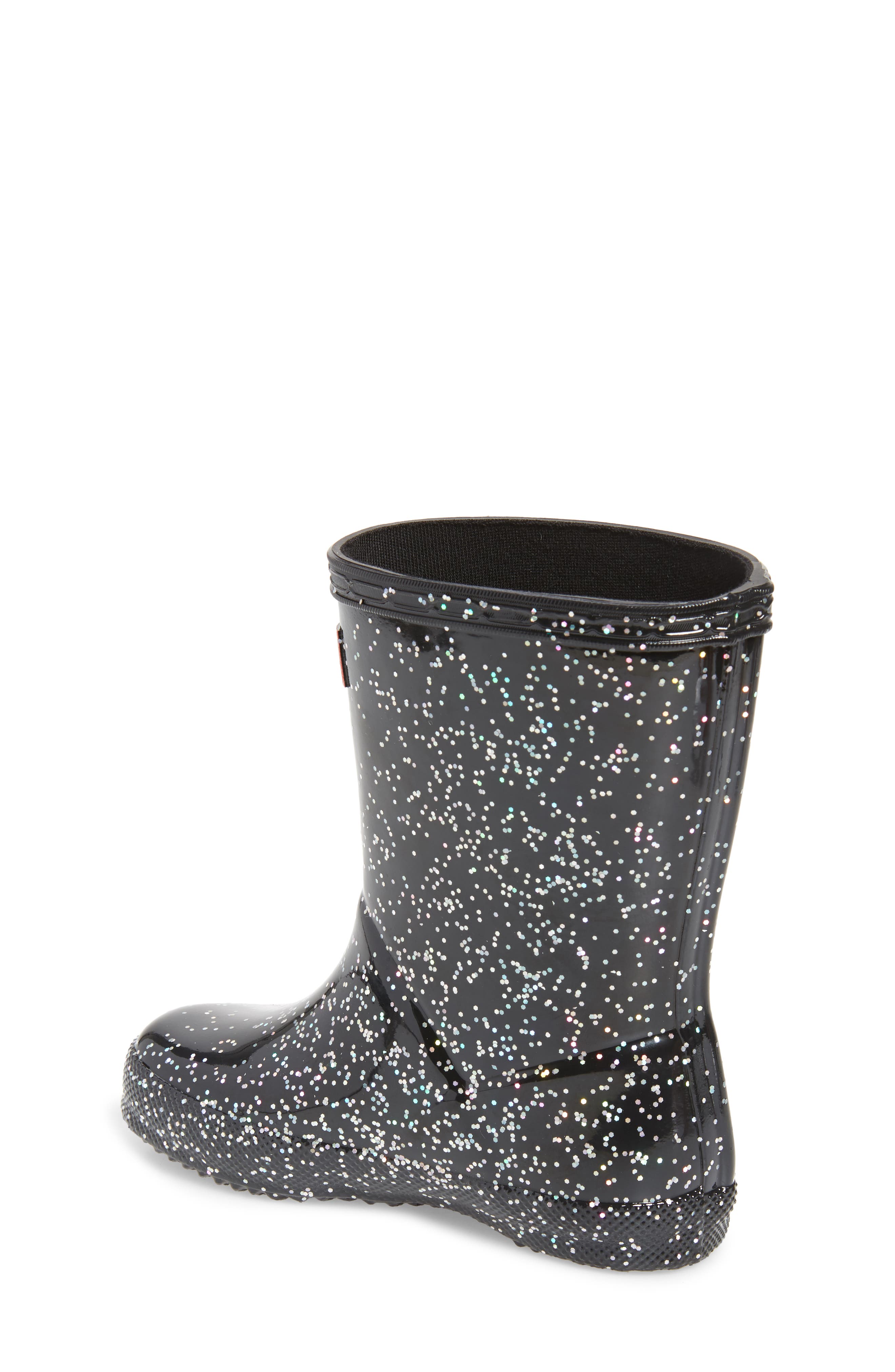 Hunter First Classic Giant Glitter Waterproof Rain Boot, Alternate, color, 