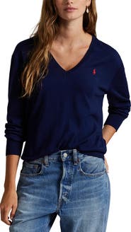 Polo Ralph Lauren Relaxed Cotton V-Neck Sweater