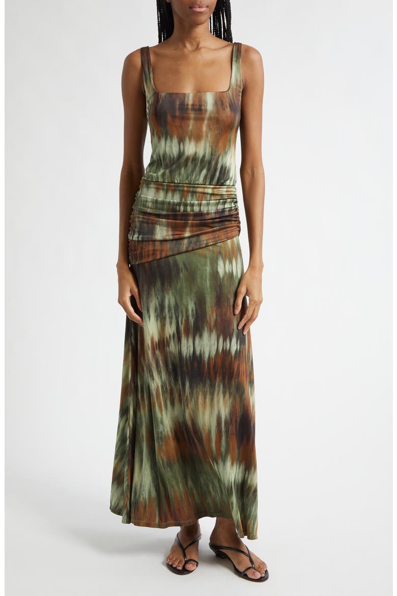Plant of Joy Jersey Maxi Dress, Alternate, color, PINE GREEN / CHOCOLATE