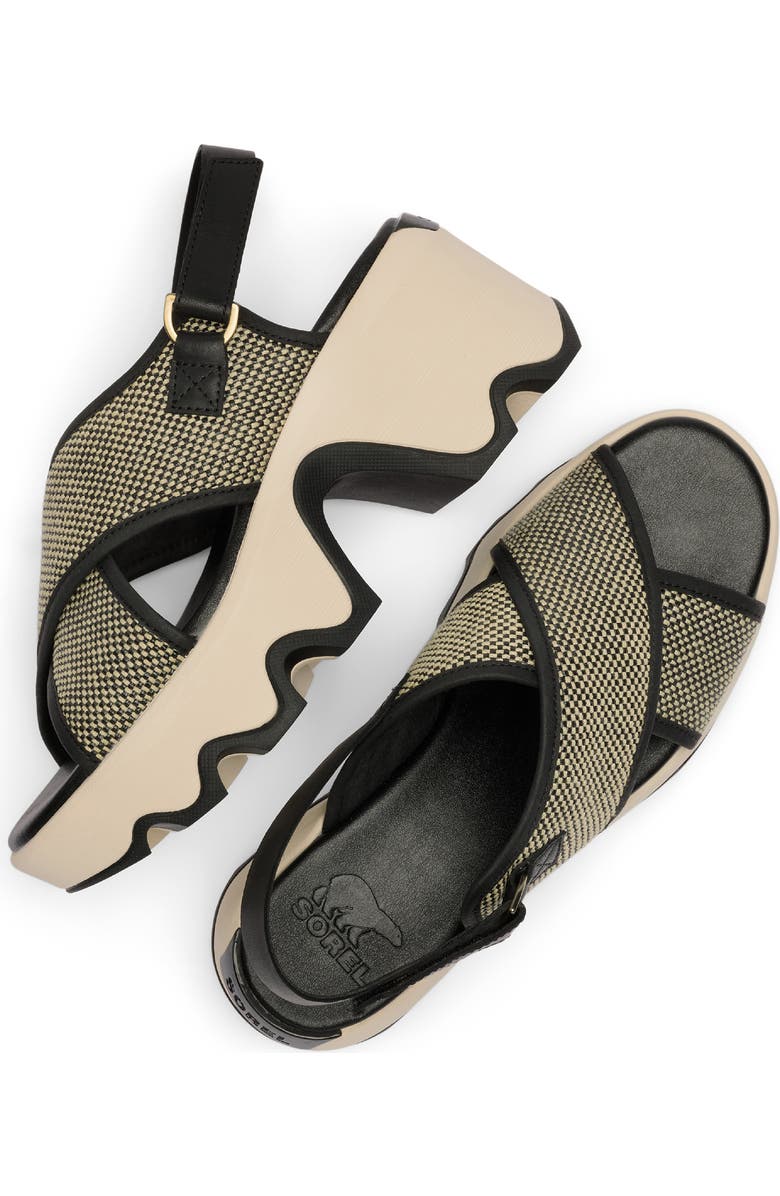 SOREL Kinetic<sup>™</sup> Aura Slingback Platform Sandal, Alternate, color, Black/ Bleached Ceramic