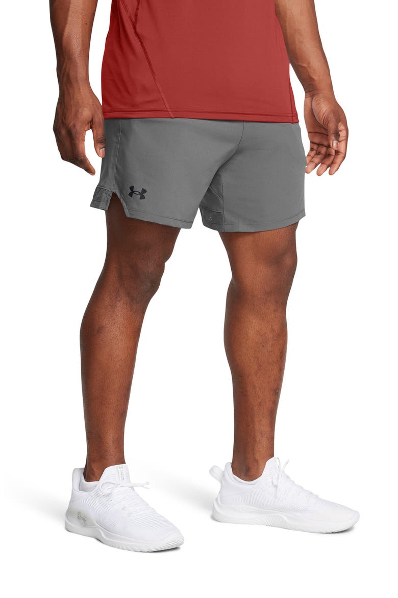 UA Vanish Woven 6-Inch Athletic Shorts, Main, color, 027 CASTLEROCK