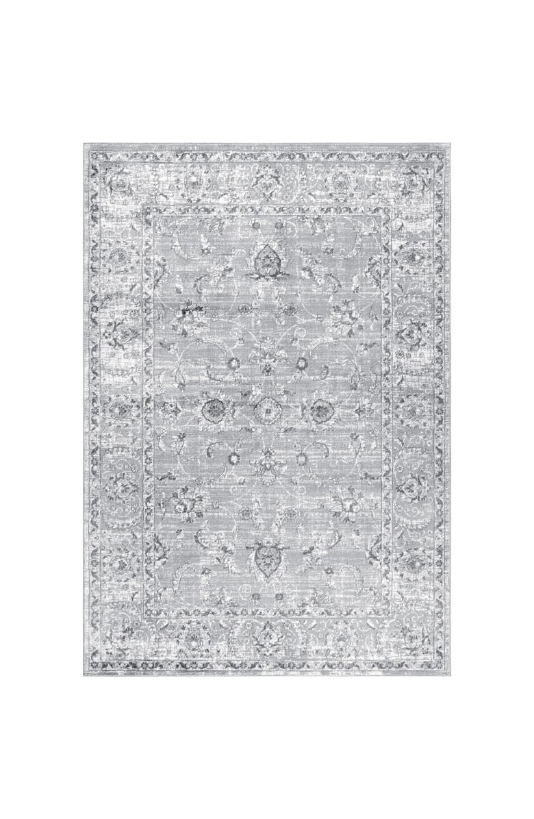 JONATHAN Y Modern Persian Vintage Area Rug, Main, color, Light Grey
