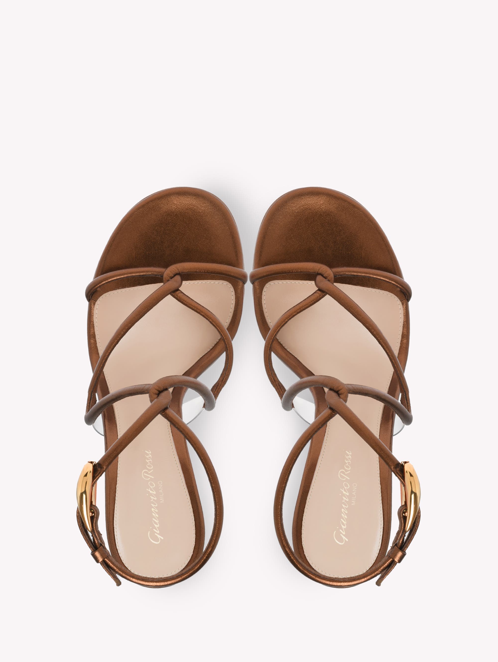 Gianvito Rossi Jungle Mamba 85 Sandals, Alternate, color, Metallic Brown