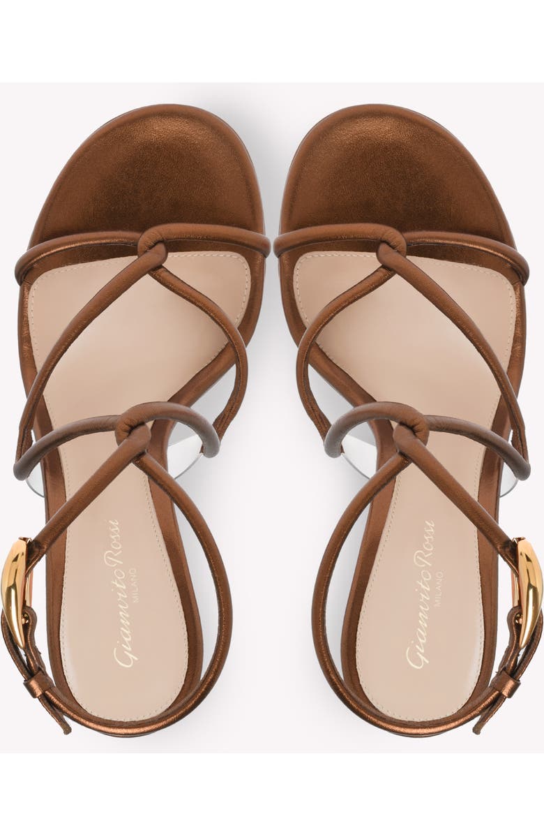 Gianvito Rossi Jungle Mamba 85 Sandals, Alternate, color, Metallic Brown