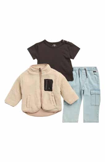 Volcom T-Shirt, Jeans & Faux Shearling Jacket Set