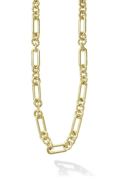 Signature Caviar Fluted Link Toggle Necklace