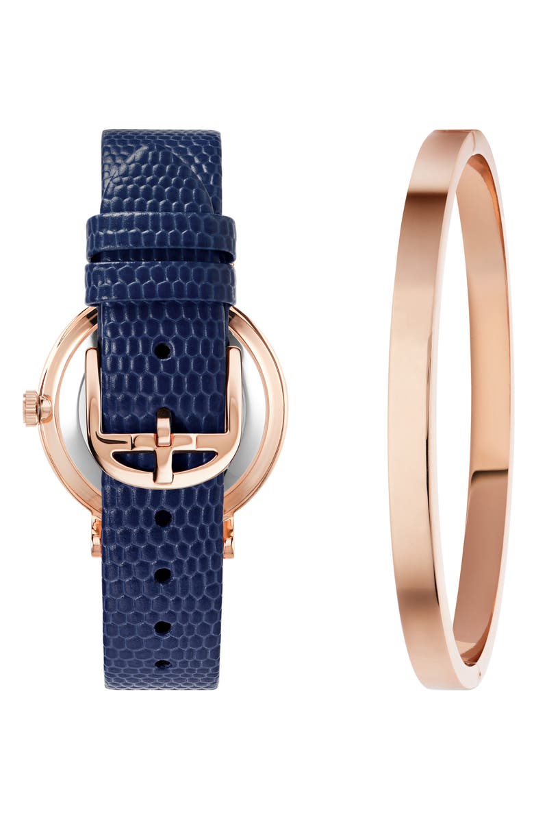 Ted Baker London Phylipa Leather Strap Watch & Bangle Bracelet Set, 34mm, Alternate, color,