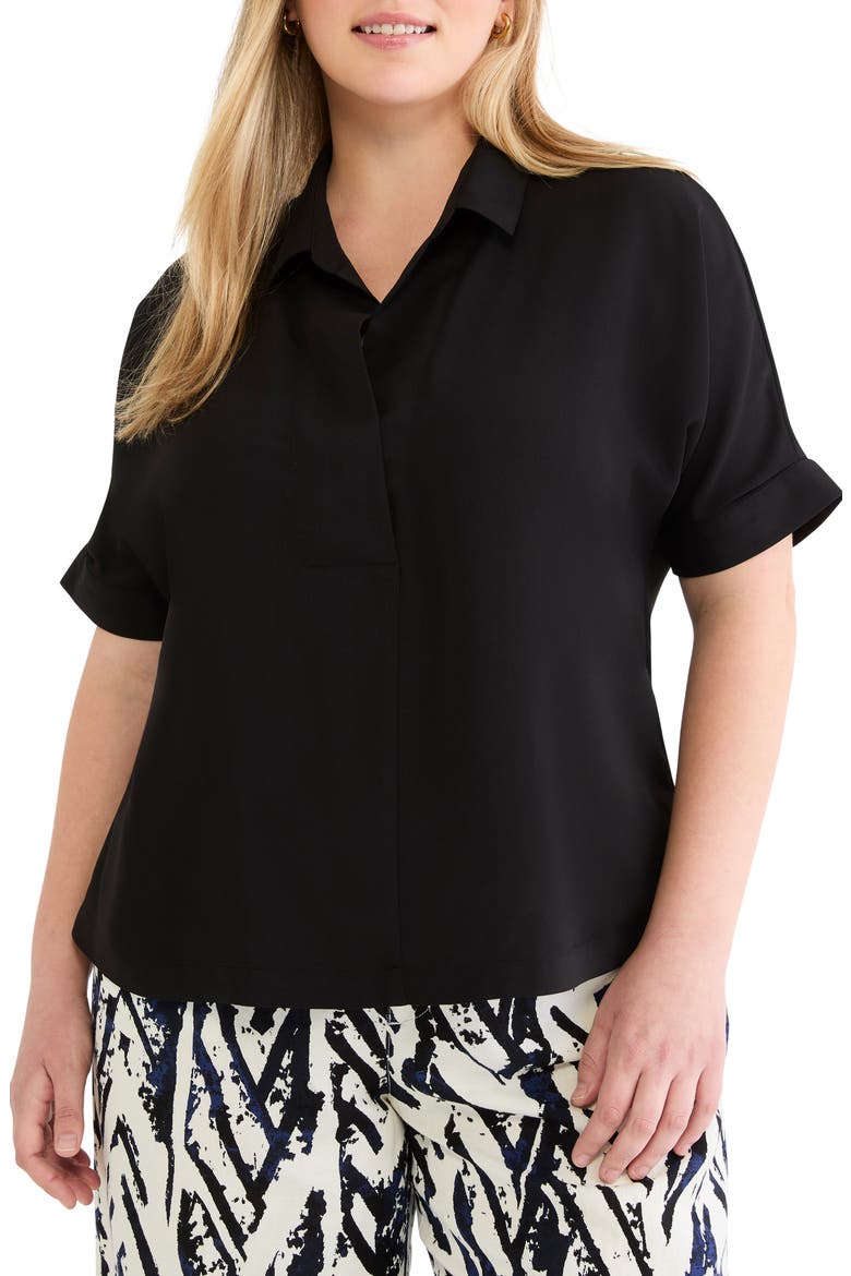 Devon Button-Up Shirt, Main, color, BLACK ONYX