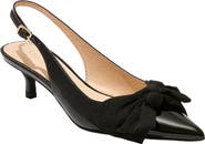 Jack Rogers Debra Pointed Toe Kitten Heel Slingback Pump