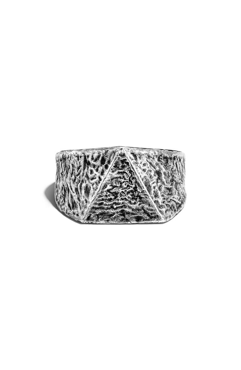 John Hardy Men's Tiga Sterling Silver Signet Ring, Main, color, Silver