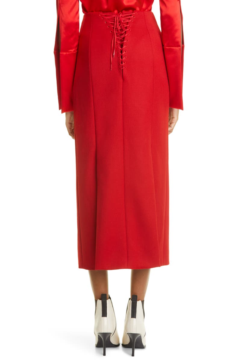 SAINT SINTRA Sailor Wool Midi Skirt, Alternate, color, 