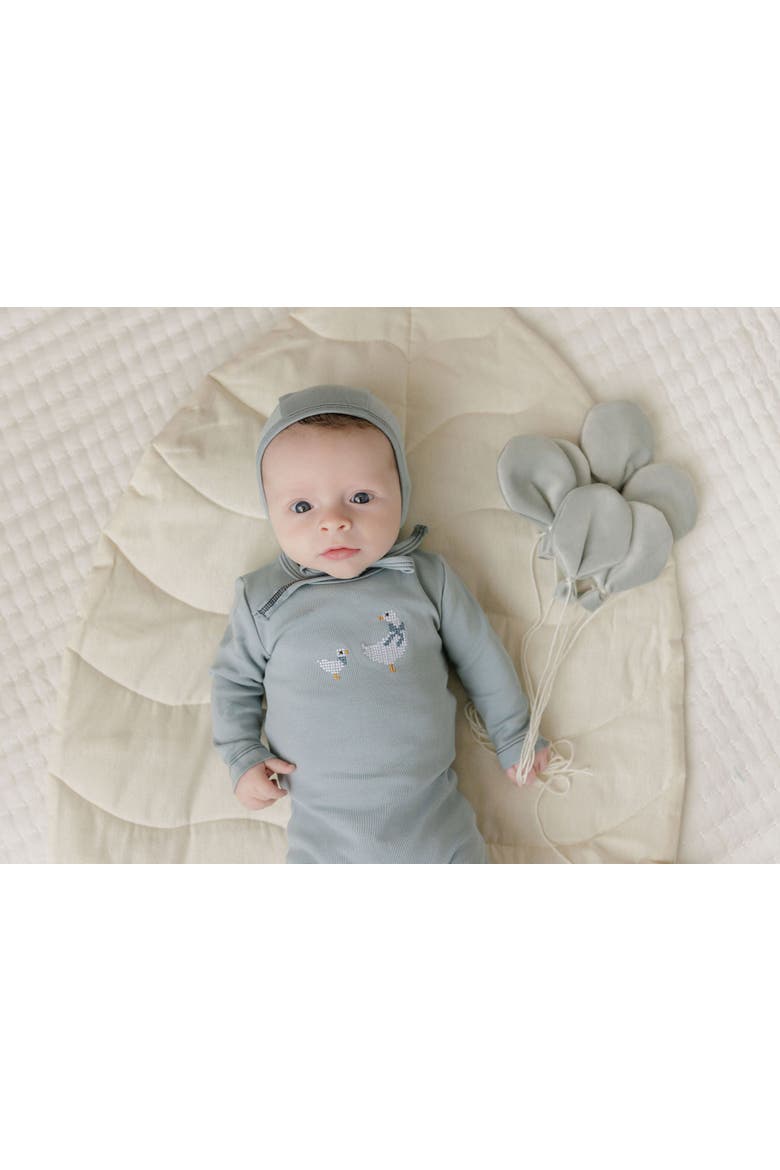 Cross Stitch Duckling Collection - Layette Set, Alternate, color, Blue
