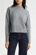 Veronica Beard Andi Mock Neck Merino Wool & Cashmere Sweater