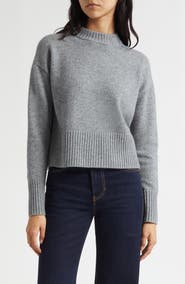Veronica Beard Andi Mock Neck Merino Wool & Cashmere Sweater