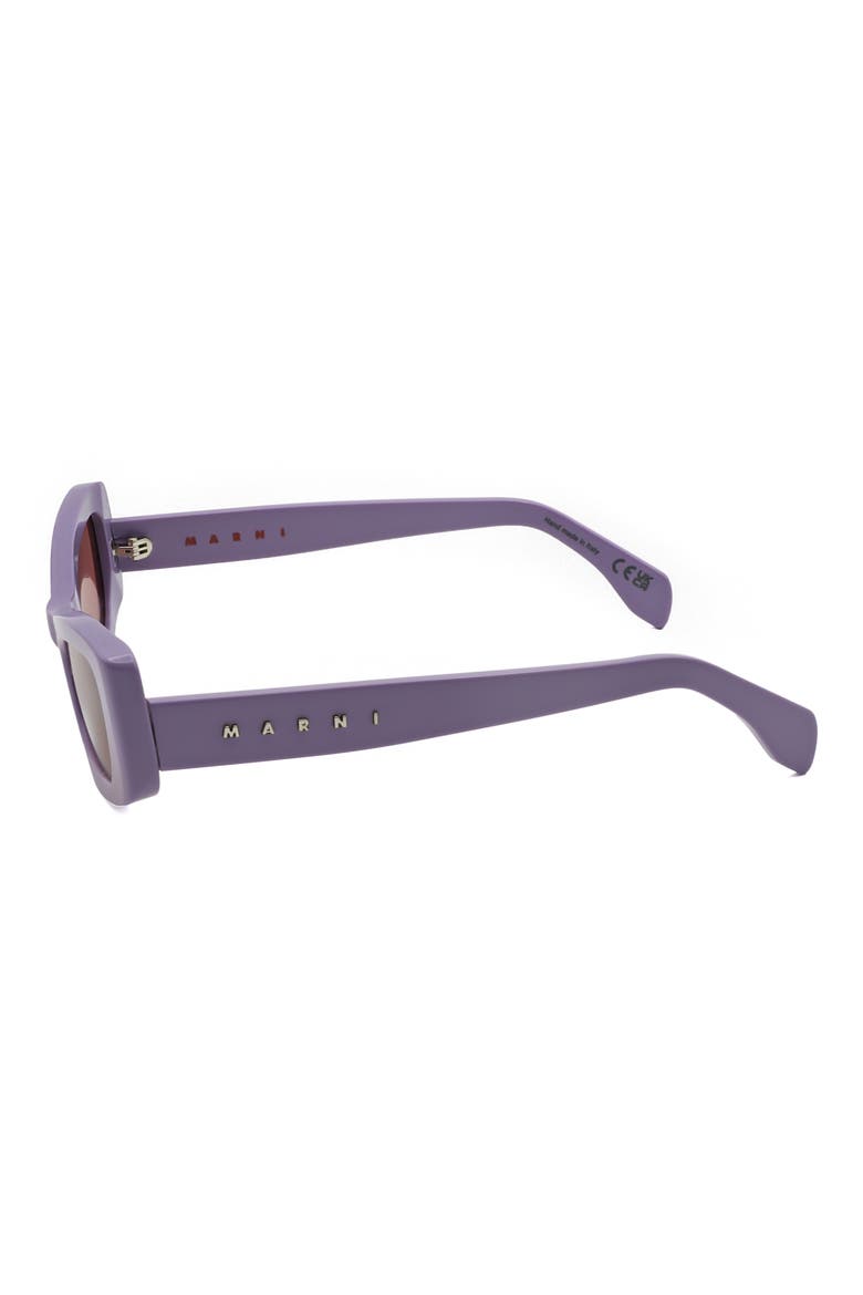 54mm Square Sunglasses, Alternate, color, PURPLE / DARK GREY