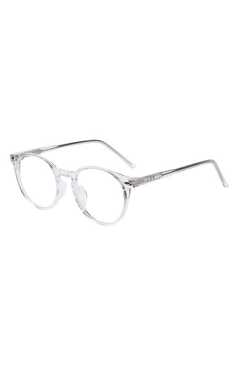 Dakota 48mm Round Blue Light Blocking Reading Glasses