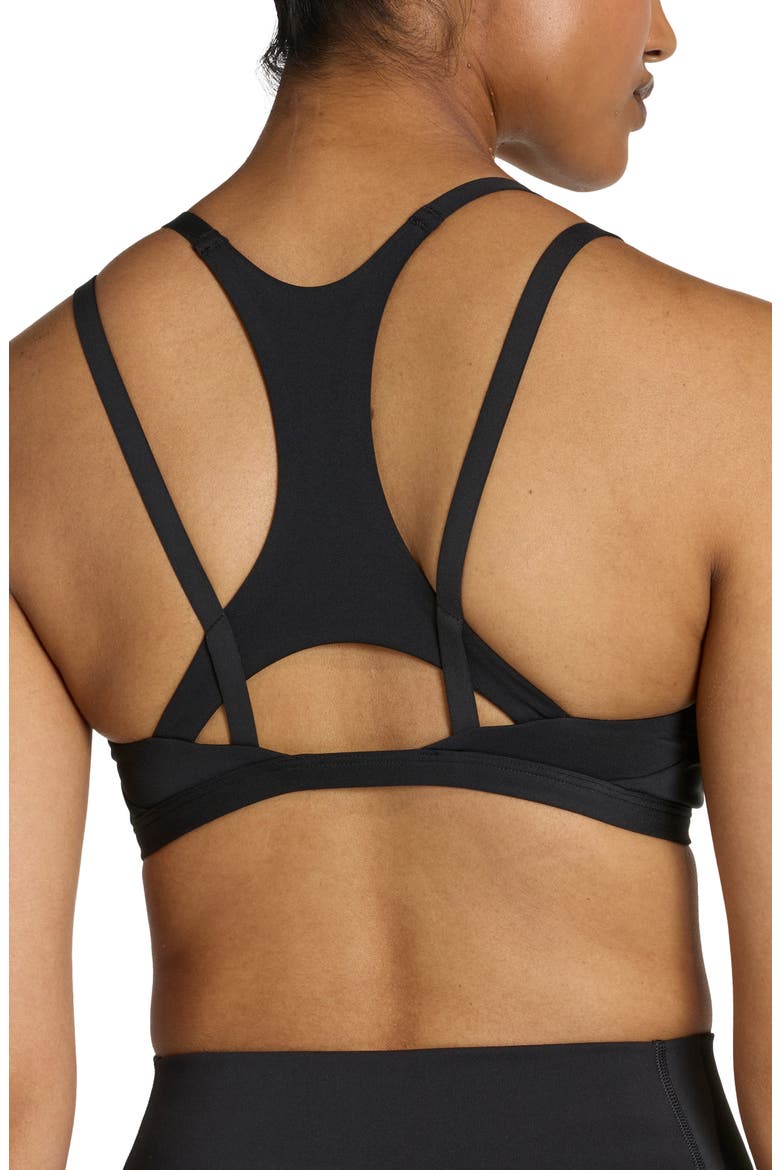 Double Strap Low Impact Sports Bra, Alternate, color, BLACK