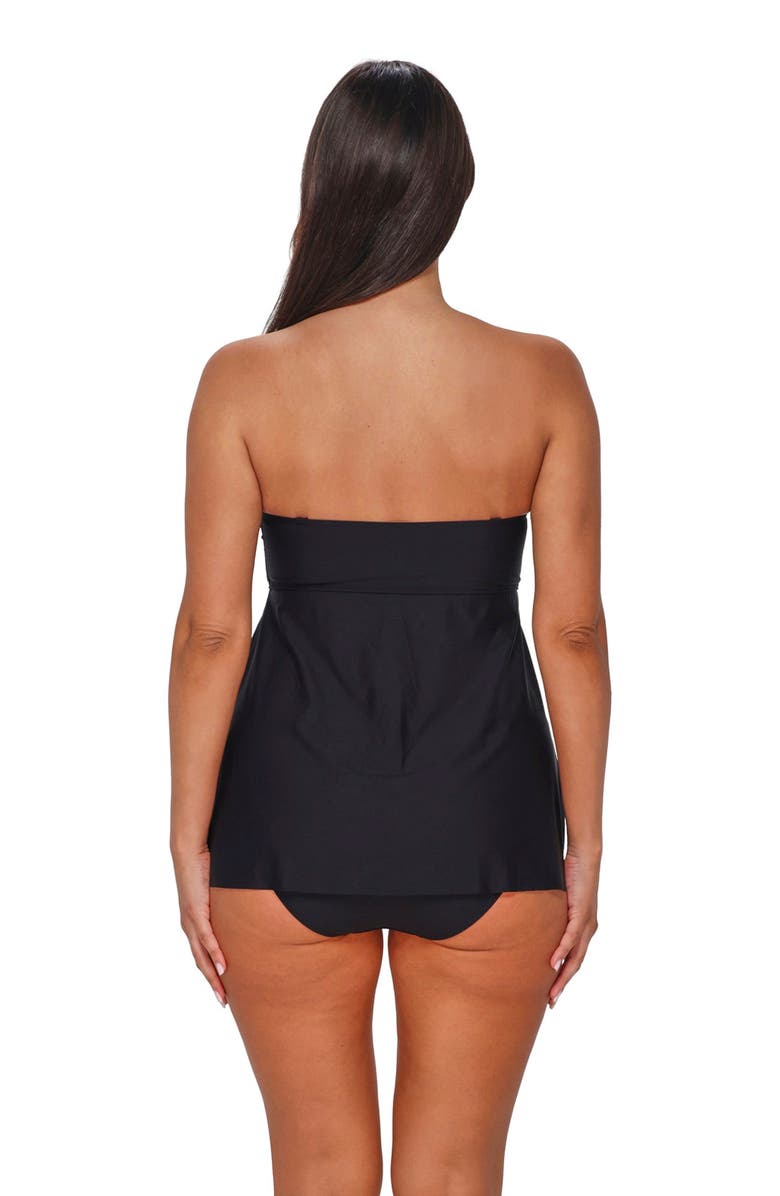 Sunsets Escape Molly Bandeau Tankini Swimsuit Top, Alternate, color, Black