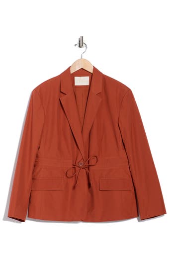 Ulla Johnson Marisol Cotton Blazer In Orange