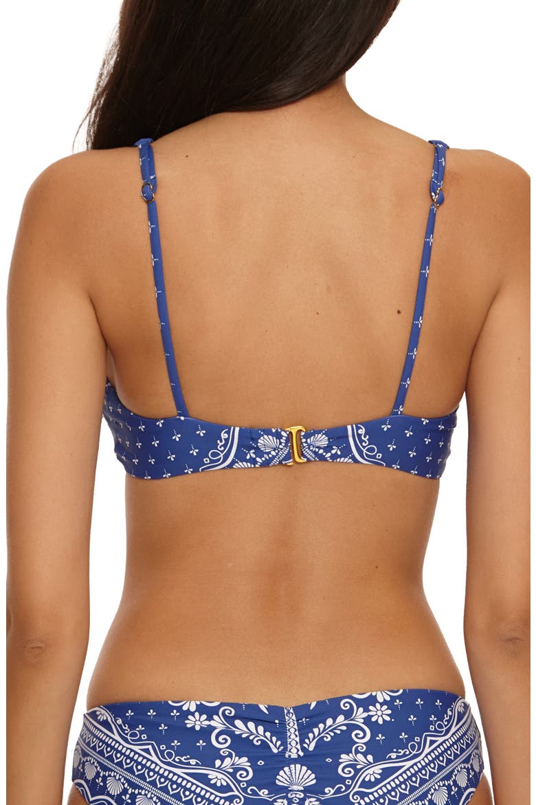 Seaside Ranch Halter Bikini Top, Alternate, color, NAVY