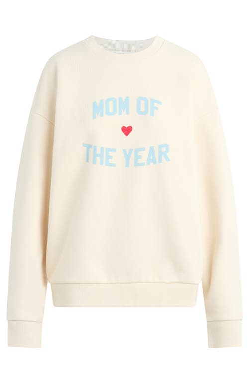 Favorite Daughter Mom Of The Year Cotton Sweatshirt In Neutral