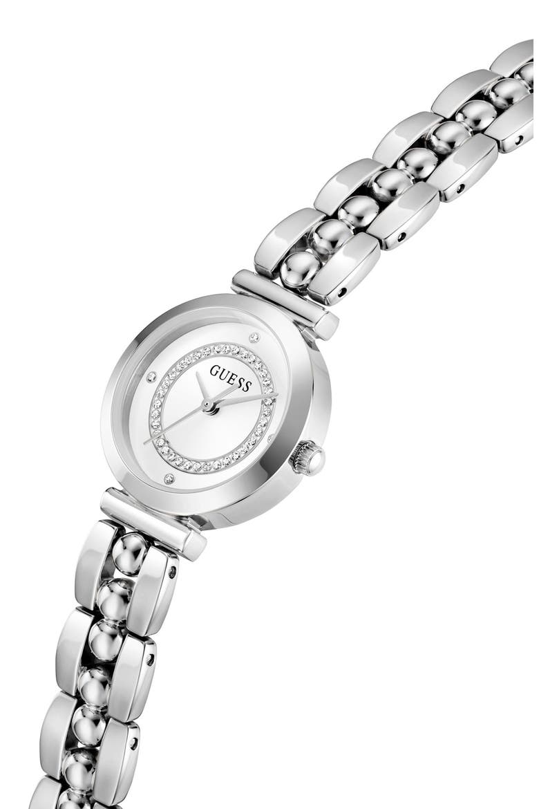 Leena Bracelet Watch, 26mm, Alternate, color, WHITE/ SILVER