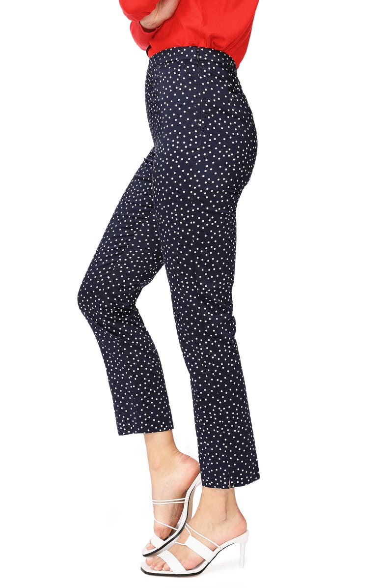 Court & Rowe Scatter Dot Slit Hem Pants, Alternate, color,