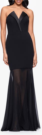 Strapless Tuxedo Gown