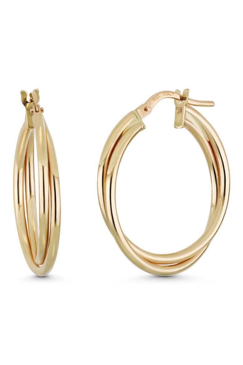 14K Gold Twisted Hoop Earrings (Online Trunk Show), Main, color, 14K YELLOW GOLD