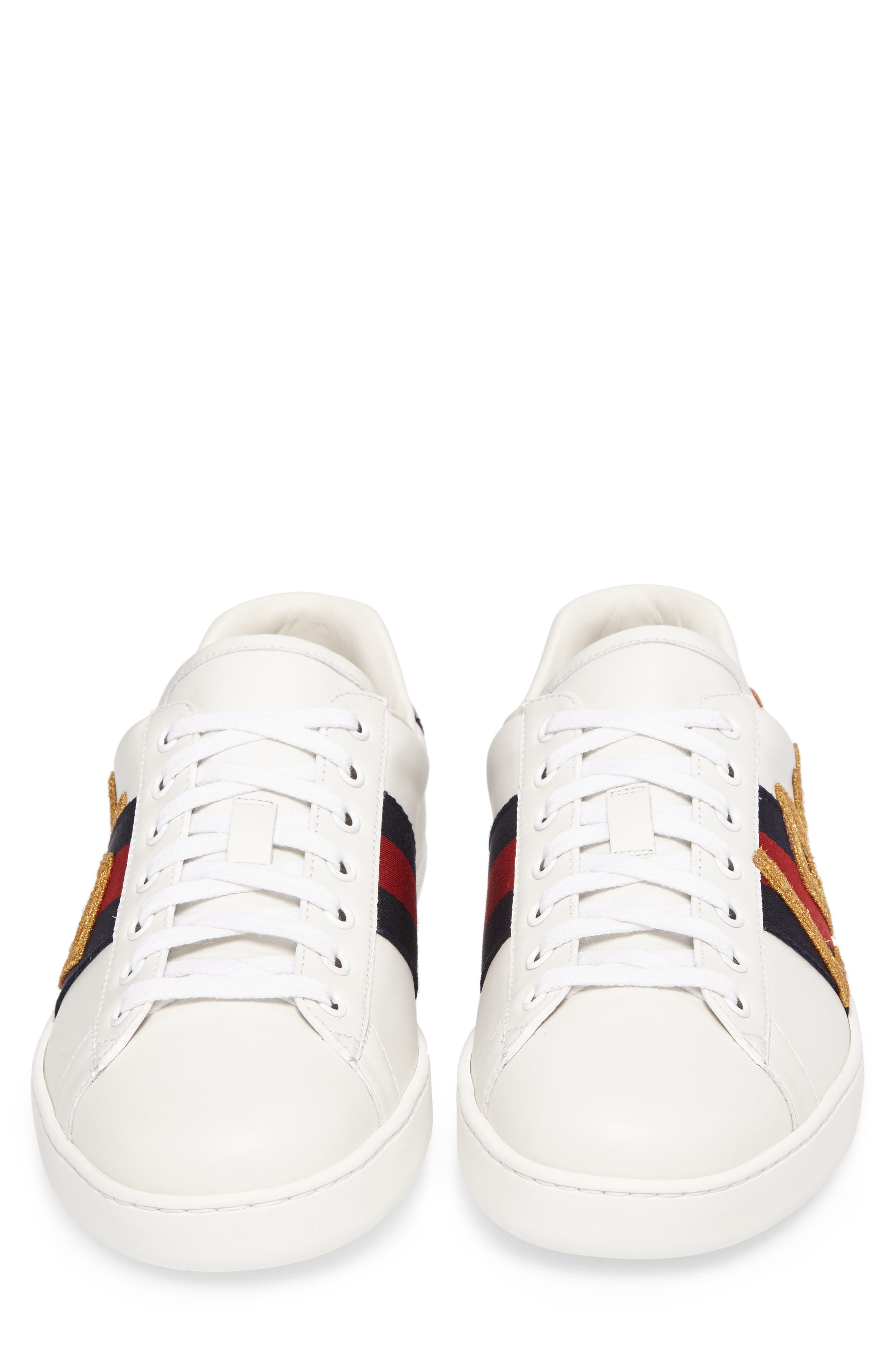 Gucci New Ace Embroidered Sneaker, Alternate, color, 