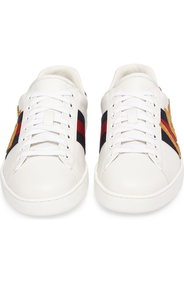 Gucci New Ace Embroidered Sneaker, Alternate, color,