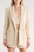 L'AGENCE Riva Double Breasted Knit Blazer