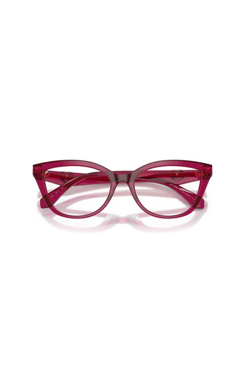 Michael Kors 52mm Cat Eye Optical Glasses In Red