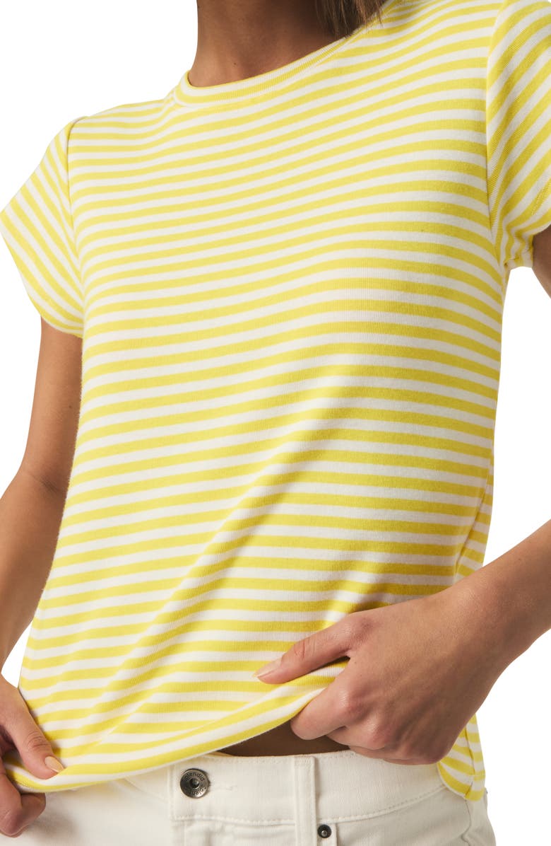 Splendid Faye Stripe T-Shirt, Alternate, color, Buttercup Stripe