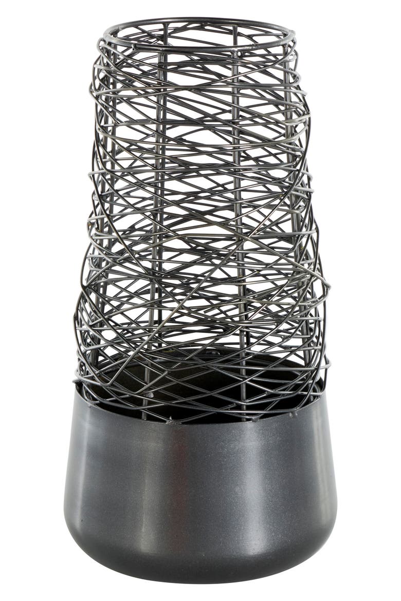Mixed Metal Vase, Alternate, color, BLACK