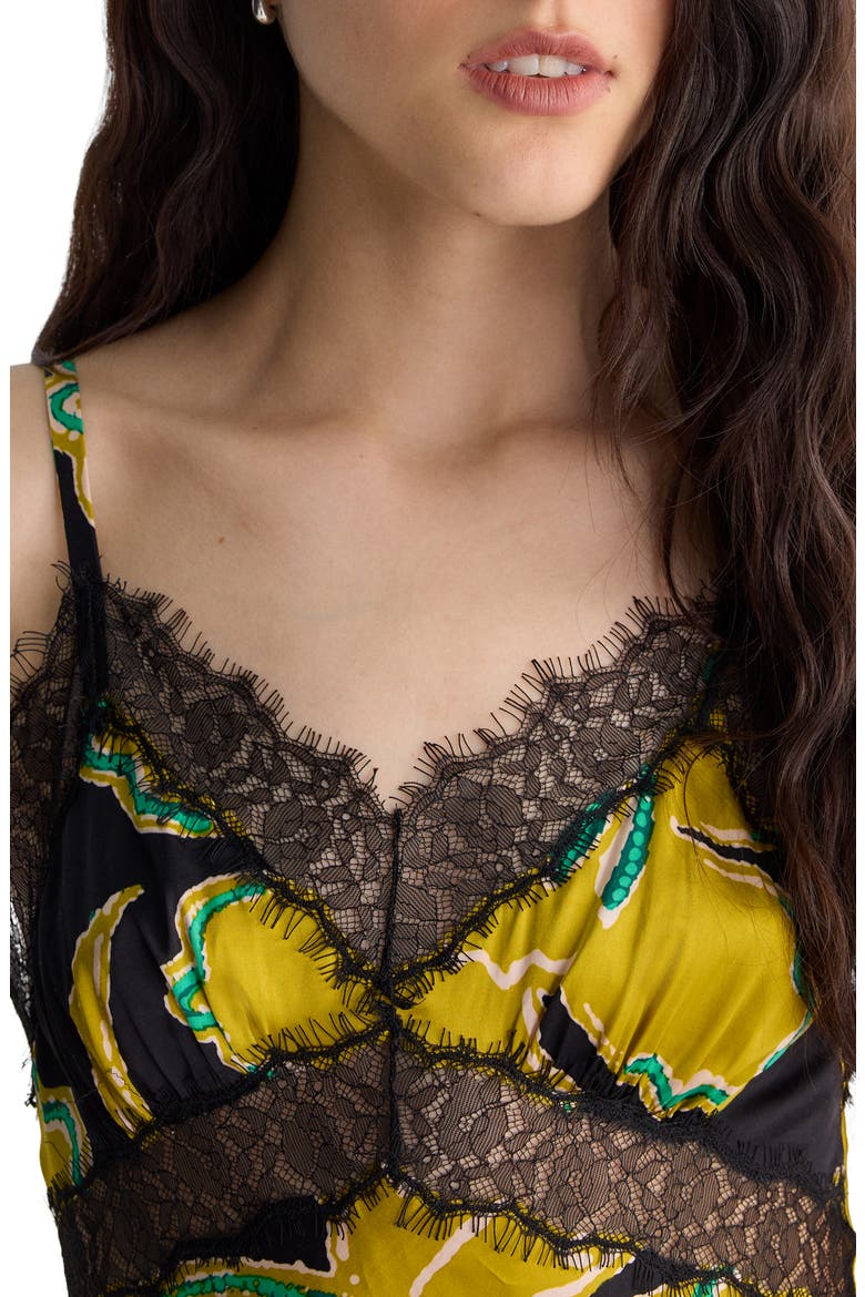 Camille Lace Trim Cami, Alternate, color, CERA FLOWER GIANT BRINE