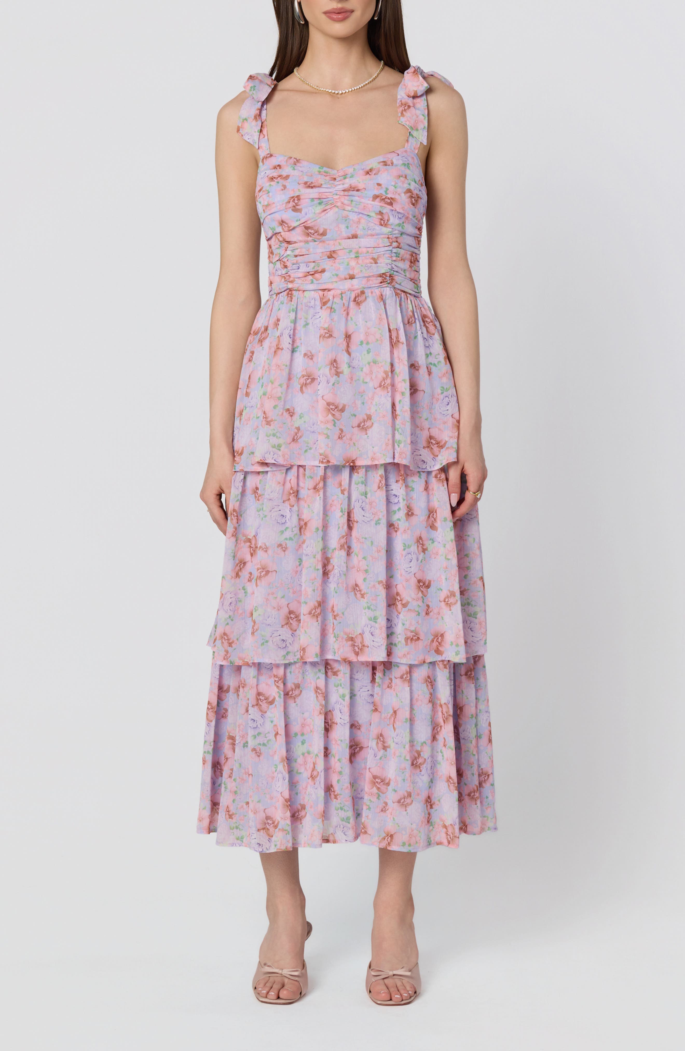 Tiered Tie Strap Sundress - image 5