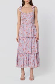 ASTR the Label Tiered Tie Strap Sundress