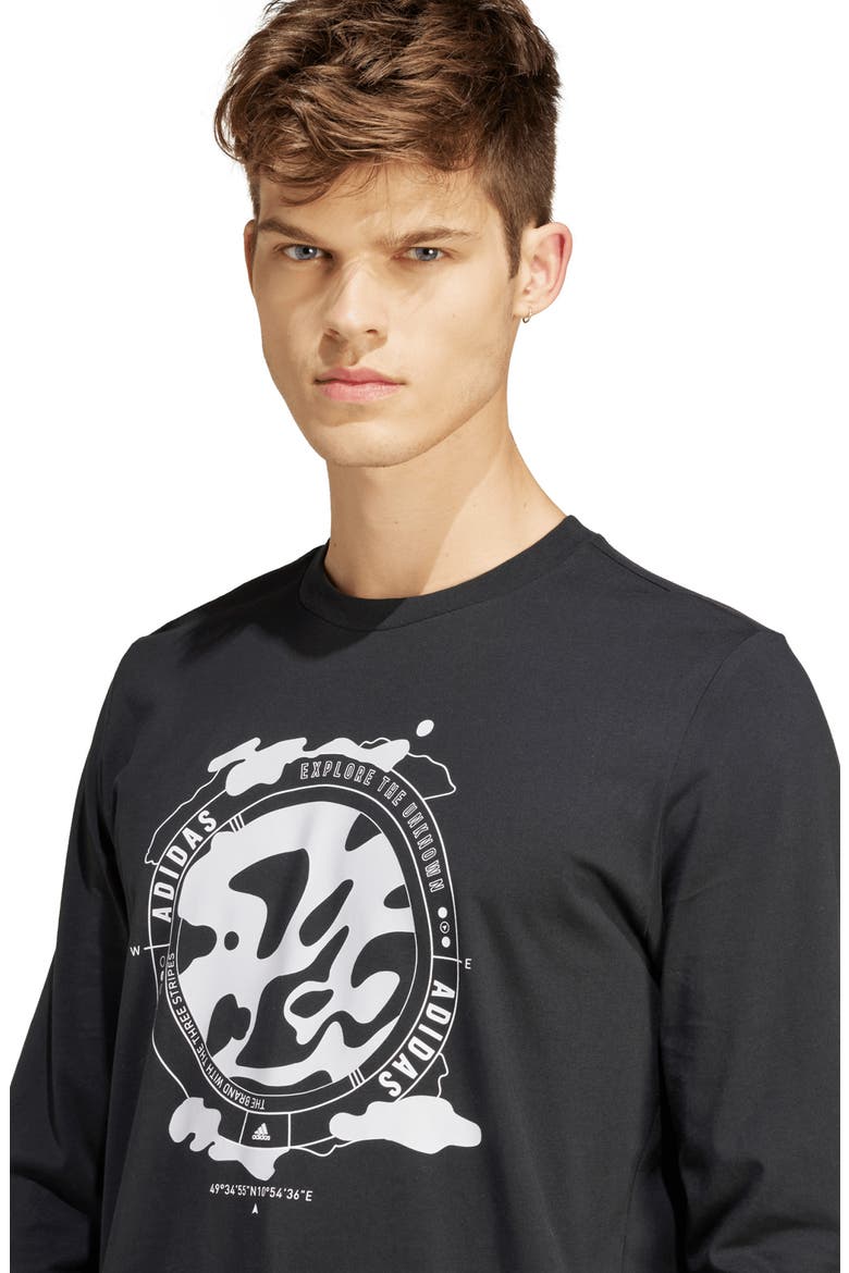 Sportswear City Long Sleeve Cotton Escape Town Graphic T-Shirt, Alternate, color, BLACK