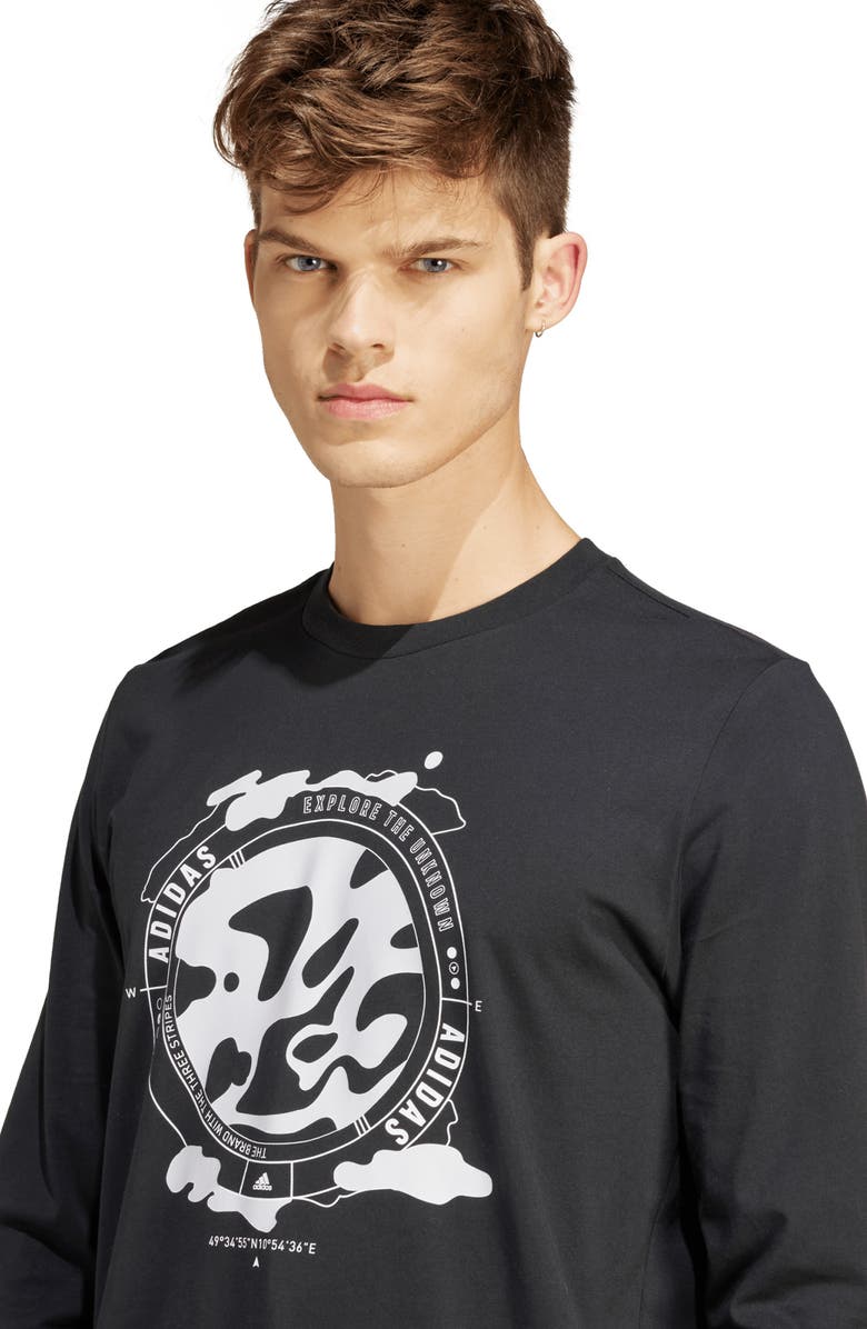 adidas Sportswear City Long Sleeve Cotton Escape Town Graphic T-Shirt, Alternate, color,