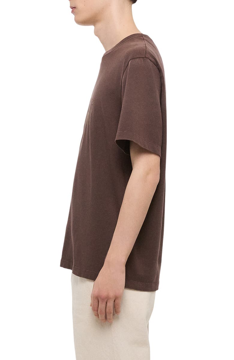 Helmut Lang Corduroy Logo Cotton T-Shirt, Alternate, color, Espresso