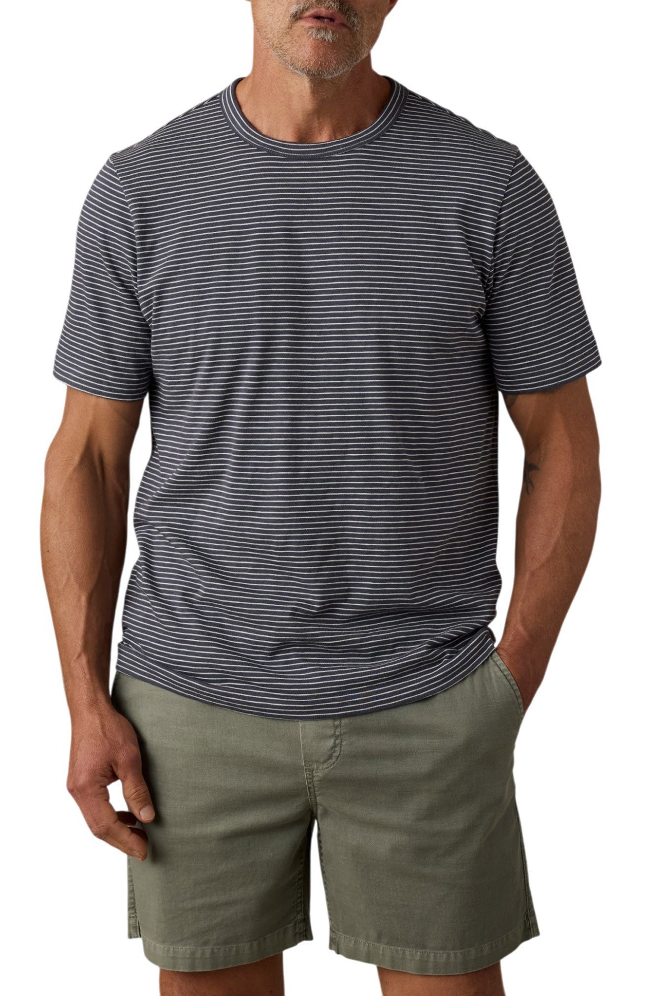 NAVY IVORY STRIPE