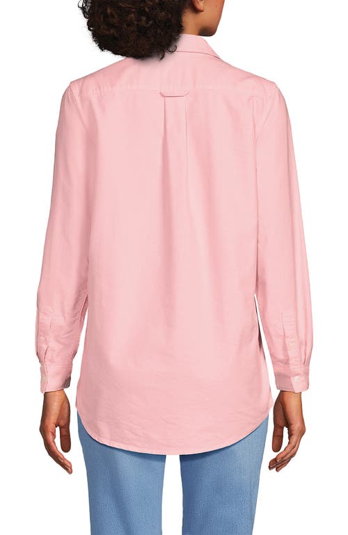 Lands' End Oxford Shirt In Sunset Coral Pink