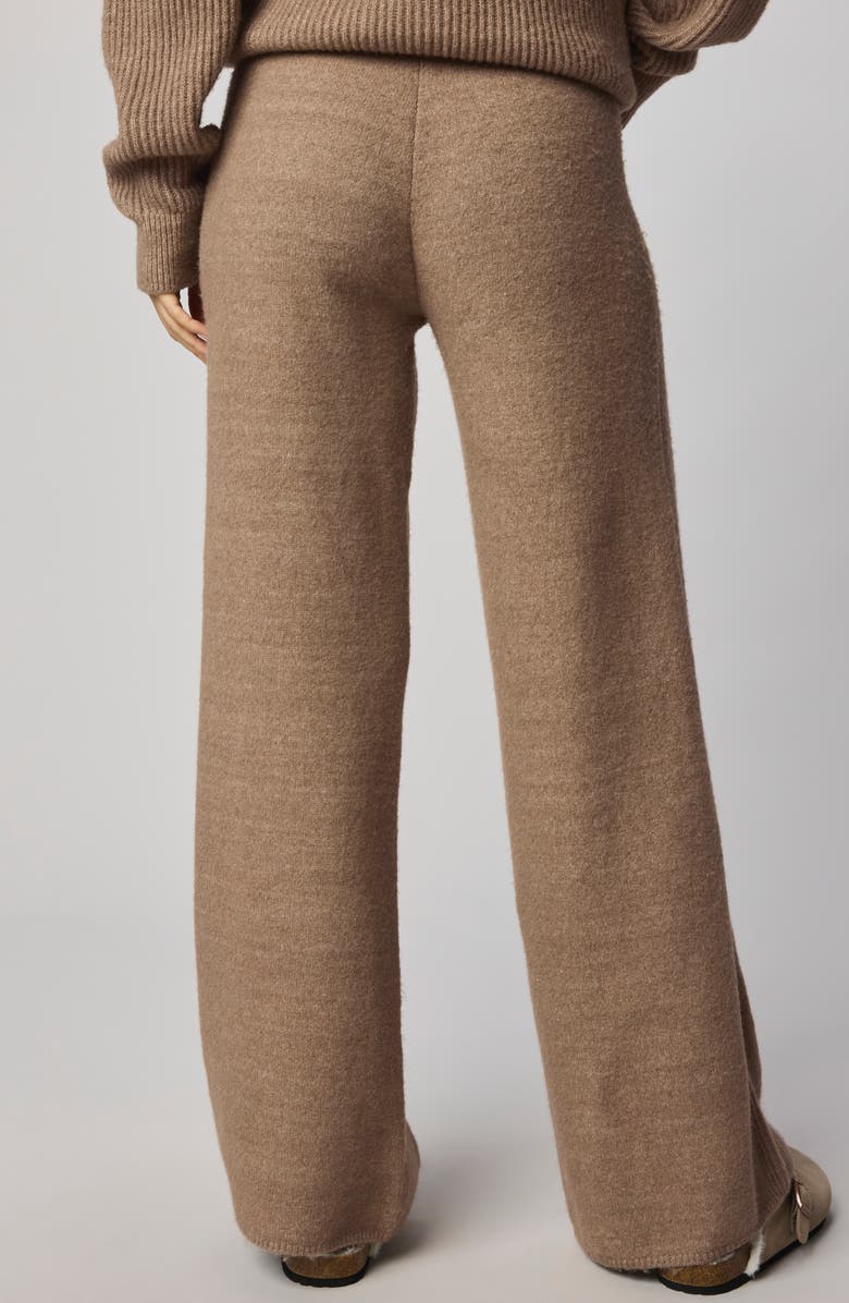 Splendid Stassi Rib Side Sweater Pants, Alternate, color, Macchiato Brown Heather