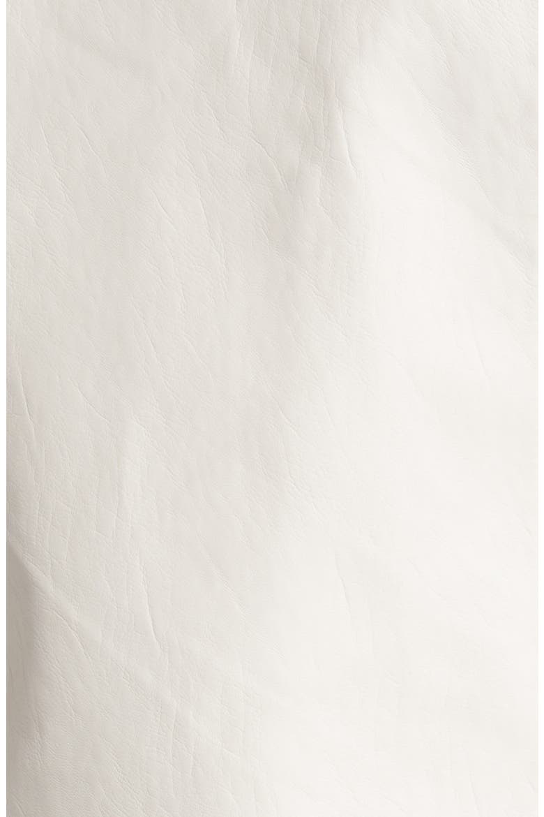Faux Leather Biker Jacket, Alternate, color, CREAM