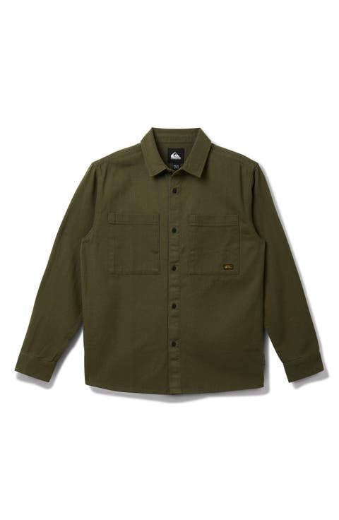 Herson Cotton Twill Buton-Up Overshirt